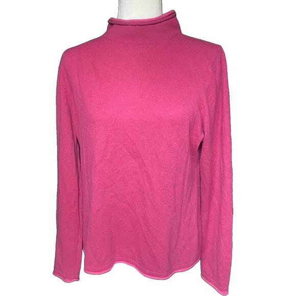 Sundance | 100% cashmere mock neck sweater pink L - Picture 1 of 4